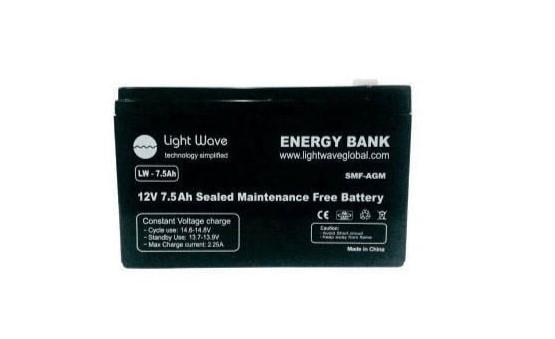 Аккумулятор для ИБП Lightwave 12V, 7.5AH Аккумулятор для ИБП Lightwave 12V, 7.5AH