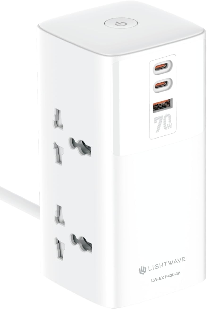 Сетевой фильтр Lightwave LW-EXT-44U-2P (4 Universal Sockets, 4xUSB, 2.0m, Black)