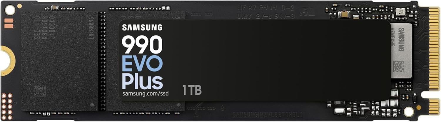 Накопитель SSD M.2 1TB SAMSUNG MZ-V9S1T0BW 990 EVO Plus (M.2 2280, PCI-E x 5, Reading 7150 MB/s, Writing 6300 Mb/s)