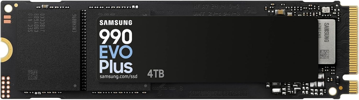 Накопитель SSD M.2 4TB SAMSUNG MZ-V9S4T0BW 990 EVO Plus (M.2 2280, PCI-E x 5, Reading 7250 MB/s, Writing 6300 Mb/s)