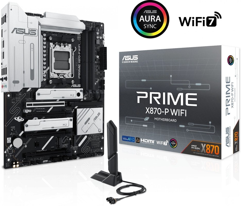 Мат. плата ASUS PRIME X870-P WIFI (S-AM5, X870, HDMI, 1xPCI-E 5.0, 3xPCI-E 4.0, 4xDDR5, SATAIII RAID, PCI, SATA3, BT5.4, 2.5GbLAN) Мат. плата ASUS PRIME X870-P WIFI (S-AM5, X870, HDMI, 1xPCI-E 5.0, 3xPCI-E 4.0, 4xDDR5, SATAIII RAID, PCI, SATA3, BT5.4, 2.5GbLAN)