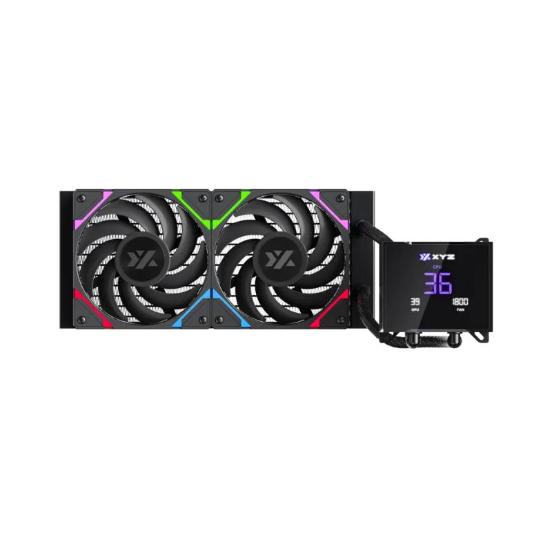 Кулер система жидкостного охлаждения XYZ HYDROTEMP 240 Black (INTEL/AMD, A-RGB Screen, X-WC-HYDROTEMP-240B) Кулер система жидкостного охлаждения XYZ HYDROTEMP 240 Black (INTEL/AMD, A-RGB Screen, X-WC-HYDROTEMP-240B)