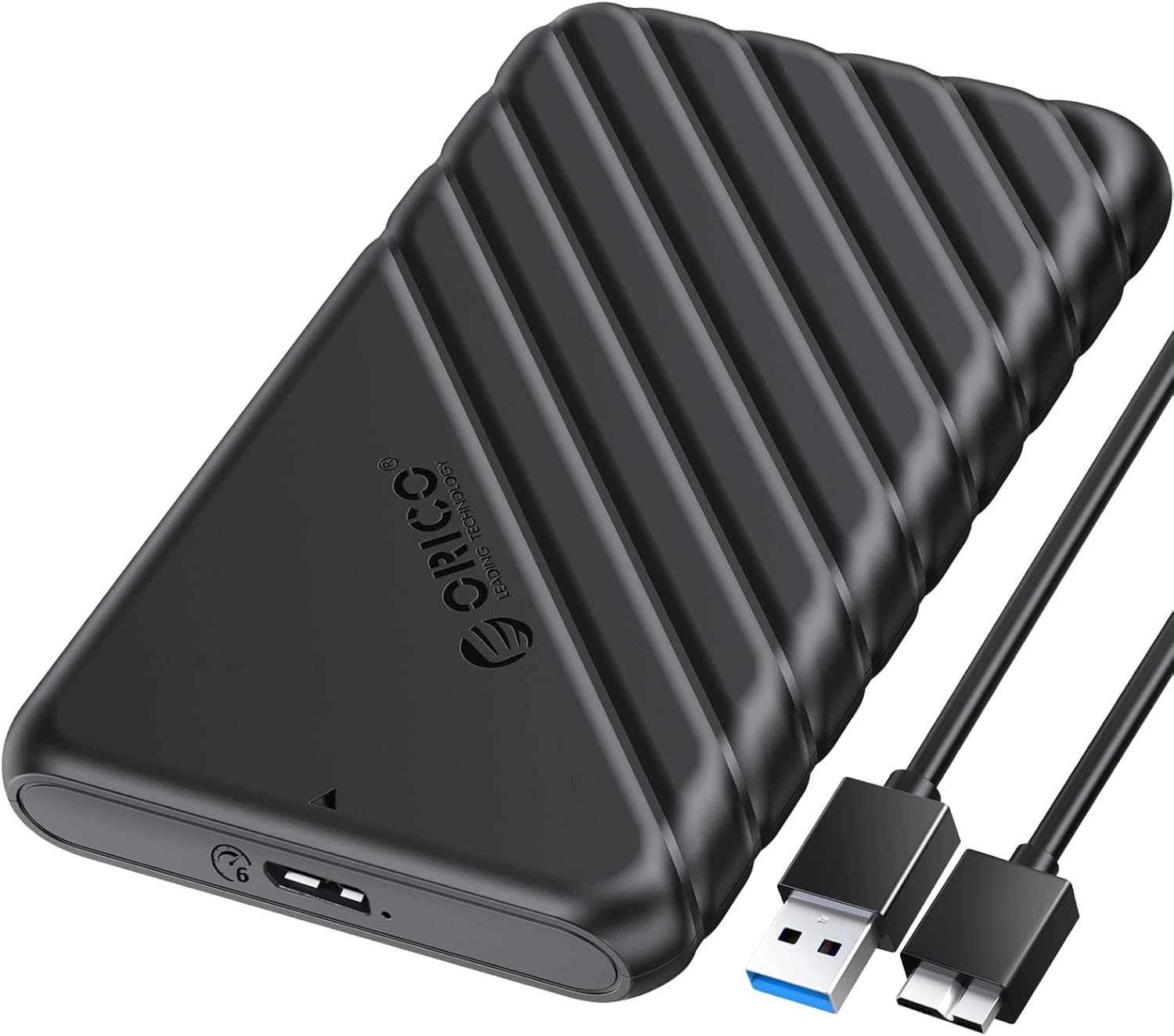 Жесткий диск внешний корпус для HDD/SSD Orico 25PW1-U3-BK-EP-HW (ABS Plastic, 2.5", up to 4TB, USB 3.0 Micro-B) Жесткий диск внешний корпус для HDD/SSD Orico 25PW1-U3-BK-EP-HW (ABS Plastic, 2.5