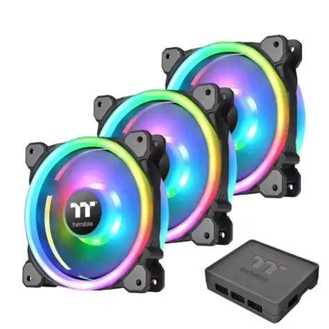 Кулер вентилятор для корпуса Thermaltake Riing Trio 14 RGB TT Premium 3-Pack (140x140x25mm, 500-1400rpm, 60.68CFM, 26.5Db) Кулер вентилятор для корпуса Thermaltake Riing Trio 14 RGB TT Premium 3-Pack (140x140x25mm, 500-1400rpm, 60.68CFM, 26.5Db)