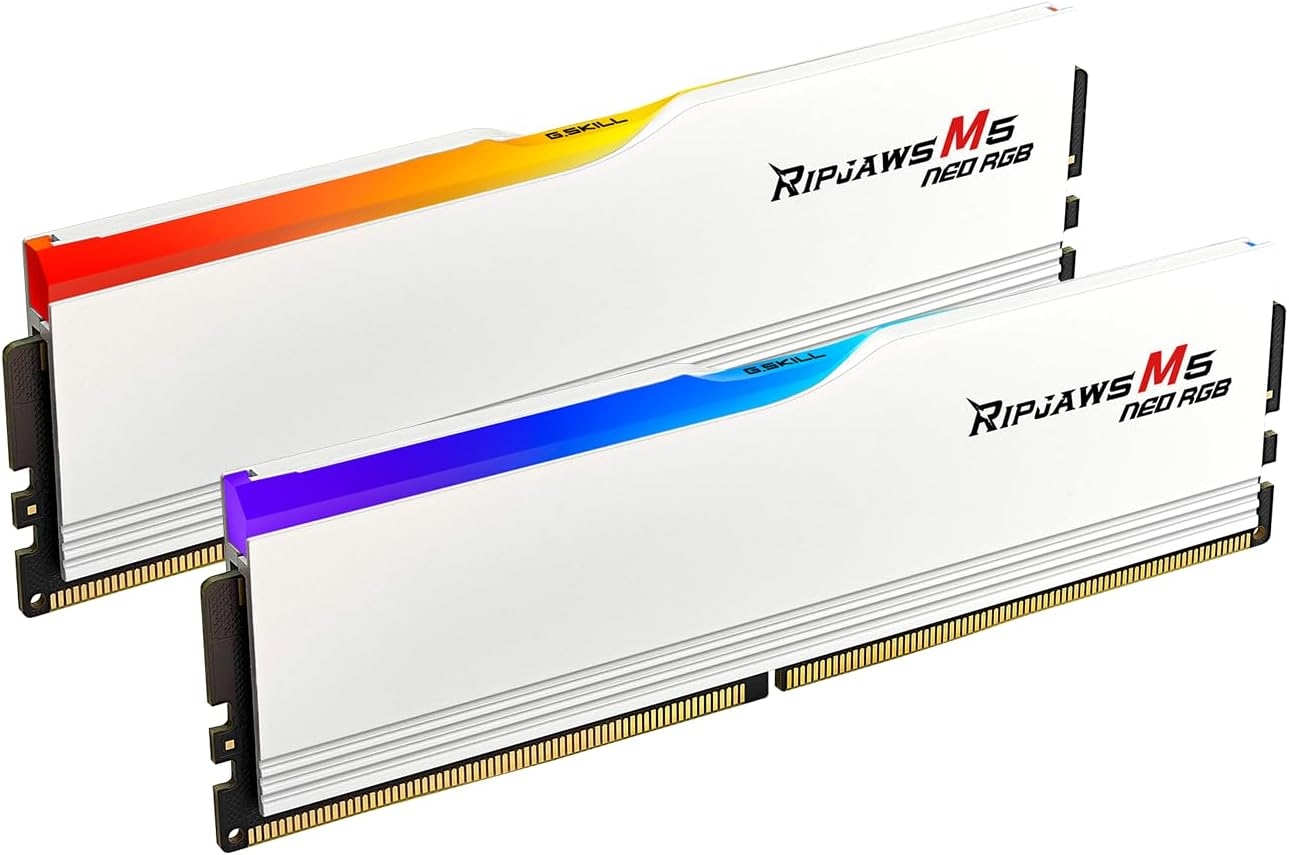 Модуль памяти DIMM 32GB DDR5 G.Skill Ripjaws M5 RGB F5-6000J3648D16GX2-RM5NRW (2x16GB, 6000MHz, CL36, White)
