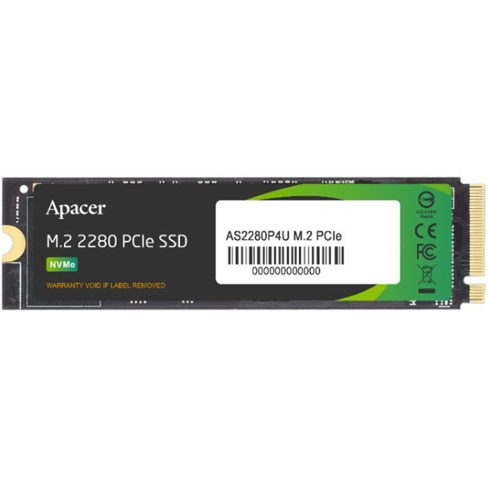 Накопитель SSD M.2 256GB Apacer AS2280P4X (M.2 2280 PCI-E, Reading 2100 MB/s, Writing 1700MB/s)