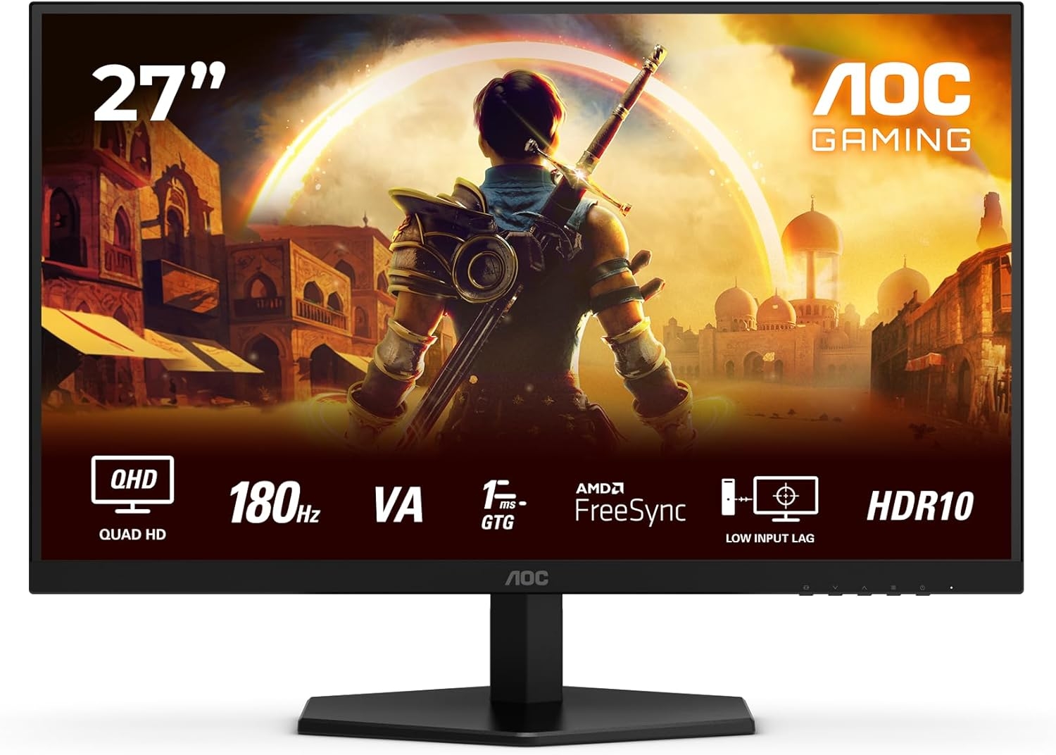Монитор LED 27" AOC Q27G42XNE (2K QHD Fast VA, 2560x1440, 180Hz, 5000:1, 1ms, HDR10, DCI-P3 93.1%, 2xHDMI/DP) Монитор LED 27