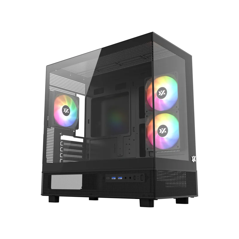 Корпус MidiTower XYZ AURORA X 50 Black (w/o PSU, Side TG, Integrated A-RGB Fans, X-CS-AURORAX-50-B) Корпус MidiTower XYZ AURORA X 50 Black (w/o PSU, Side TG, Integrated A-RGB Fans, X-CS-AURORAX-50-B)