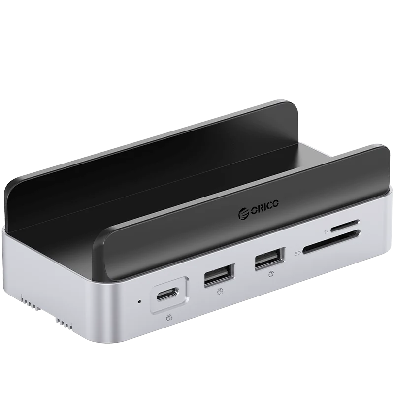Док-станция Orico VS10-SV-EP MiniDock 10-in-1 (USB-C to 1xUSB-C, 1xUSB-A 3.2, 2xUSB-A 3.0, 1xHDMI, 1xRJ45, Card Reader)