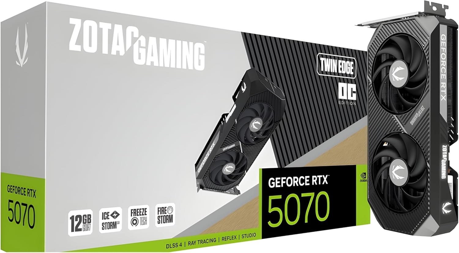 Видеокарта 12GB Zotac GeForce RTX5070 Twin Edge OC (28000MHz, GDDR7, 192bit, HDMI/3xDP)
