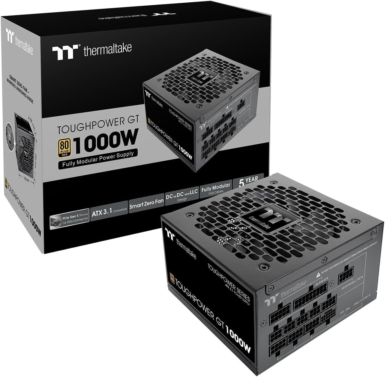 Блок питания 1000W Thermaltake Toughpower GT Snow Gen.5 80+ Gold (ATX3.1)