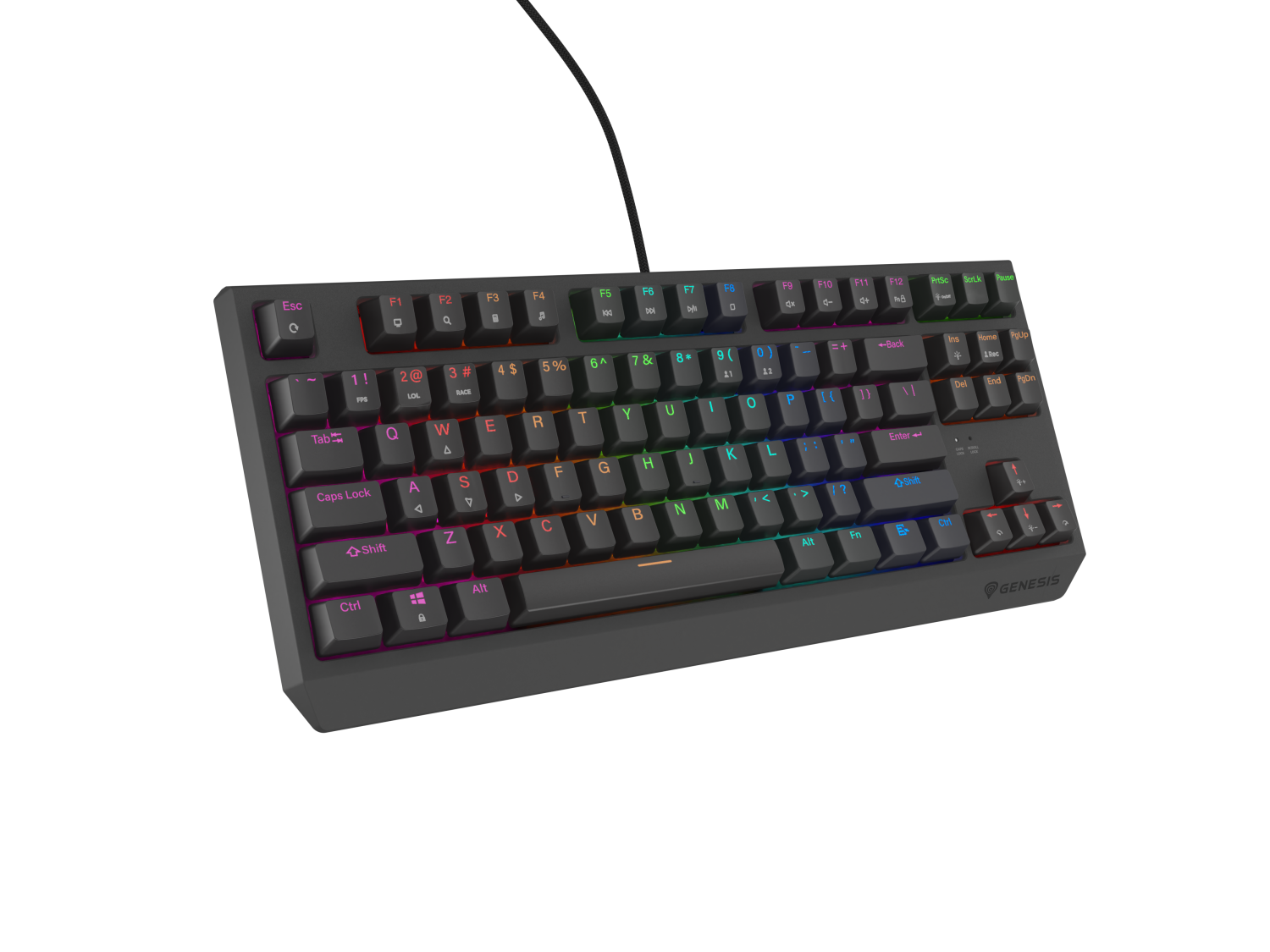 Клавиатура Genesis NKG-2076 THOR 230 TKL LITE Gaming (Mechanical, Rainbow, Black, Hot Swap, US Layout) Клавиатура Genesis NKG-2076 THOR 230 TKL LITE Gaming (Mechanical, Rainbow, Black, Hot Swap, US Layout)