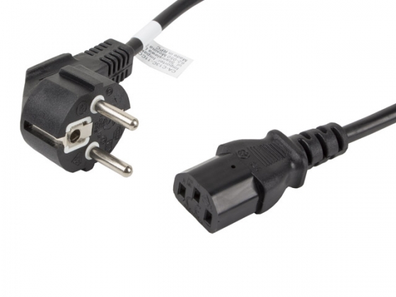 Кабель LANBERG CA-C13C-11CC-0018-BK POWER CORD CEE 7/7->IEC 320 C13 1.8M VDE BLACK