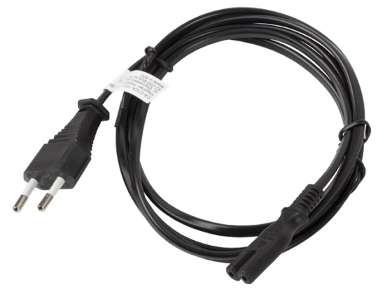 Cable  LANBERG CA-C7CA-10CC-0018-BK POWER SUPPLY EURO (RADIO) CEE 7/16->IEC 320 C7 1.8M BLACK