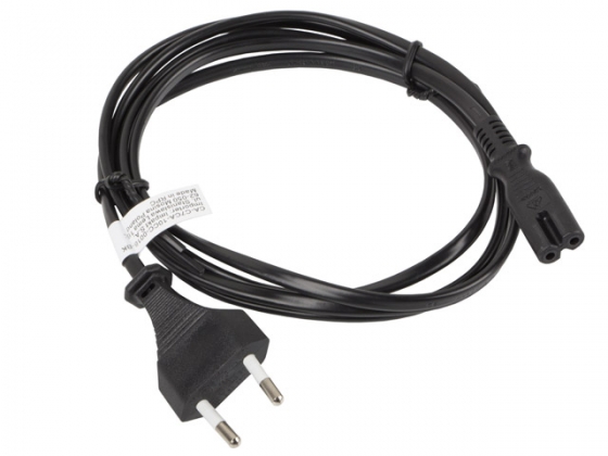 Cable  LANBERG CA-C7CA-10CC-0018-BK POWER SUPPLY EURO (RADIO) CEE 7/16->IEC 320 C7 1.8M BLACK