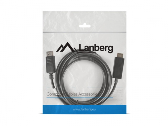 Кабель LANBERG CA-DPHD-10CC-0030-BK DISPLAYPORT(M)->HDMI 3M BLACK