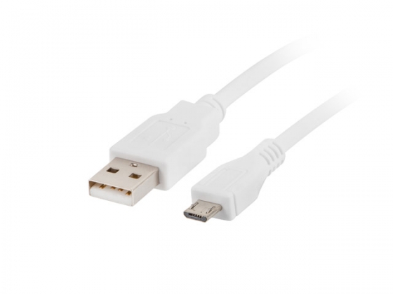 Մալուխ LANBERG CA-USBM-10CC-0010-W USB 2.0 MICRO AM-MBM5P WHITE 1M