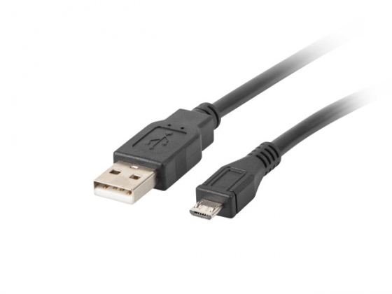 Cable  LANBERG CA-USBM-10CC-0018-BK USB 2.0 MICRO AM-MBM5P BLACK 1.8M