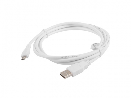 Մալուխ LANBERG CA-USBM-10CC-0018-W USB 2.0 MICRO AM-MBM5P WHITE 1.8M