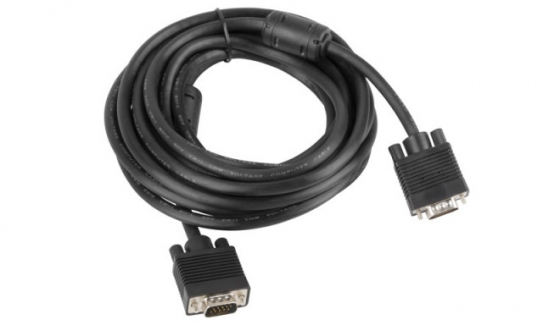 Cable  LANBERG CA-VGAC-10CC-0050-B VGA HD15M/HD15M DUAL-SHIELDED 2*FERRITE BLACK 5M