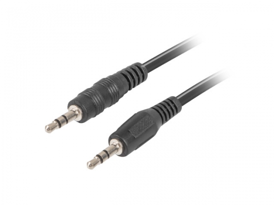 Cable LANBERG CA-MJMJ-10CC-0012-BK MINIJACK 3.5MM M/M 3 PIN BLACK, 1.2M