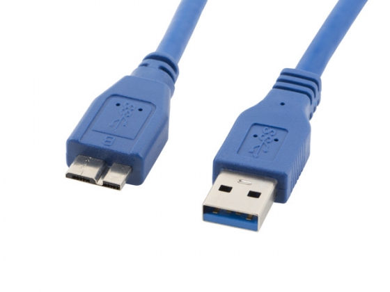 Մալուխ  LANBERG CA-US3M-10CC-0030-B USB 3.0 A-PLUG MICRO 5PM BLUE 3.0M