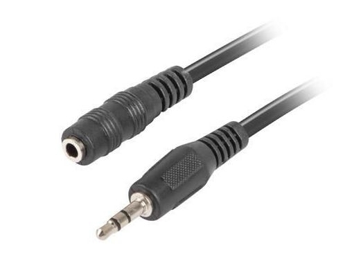 Cable LANBERG CA-MJFJ-10CC-0050-BK STEREO MINIJACK(M)->MINIJACK(F) 5M