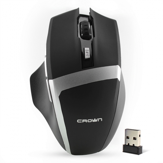 Мышь беспроводная CrownMicro CMXG-801 Ghost, Gaming (7 buttons, 1600dpi, Backlight, USB)
