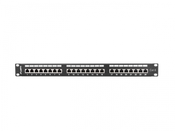 Patch panel LANBERG PPS6-1024-B 24 PORT 1U CAT.6 SHIELDED BLACK