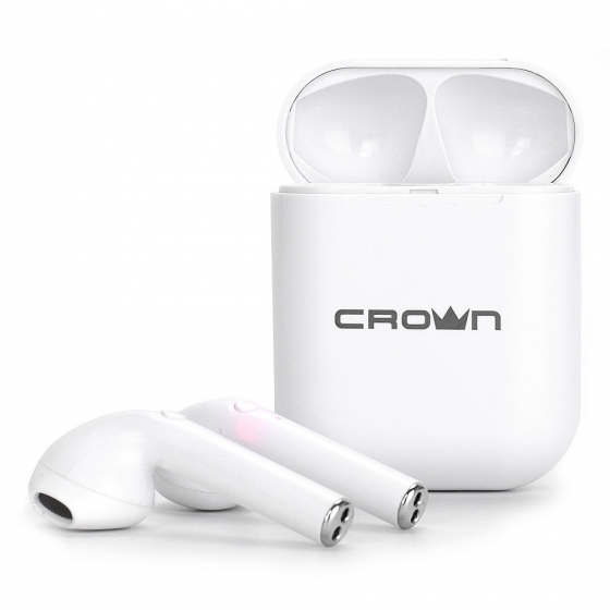 Անլար ականջակալ խոսափողով CrownMicro CMTWS-5005 (Bluetoot 5.0, White)