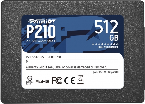 Накопитель SSD 512GB PATRIOT P210S512G25 P210 (2.5