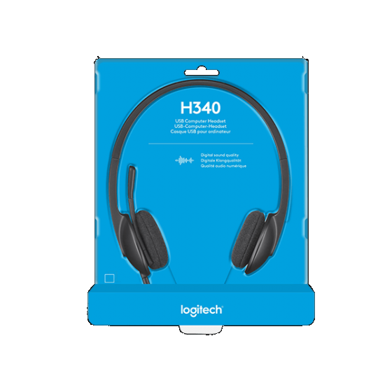 Headphones with Microphone Logitech H340 (USB, Black)