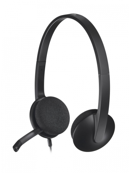 Headphones with Microphone Logitech H340 (USB, Black)