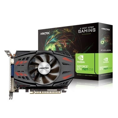 Видеокарта 2GB Arktek GeForce GTX750 AKN750D5S2GH1 (5400MHz, DDR5, 128bit, VGA/DVI/HDMI)