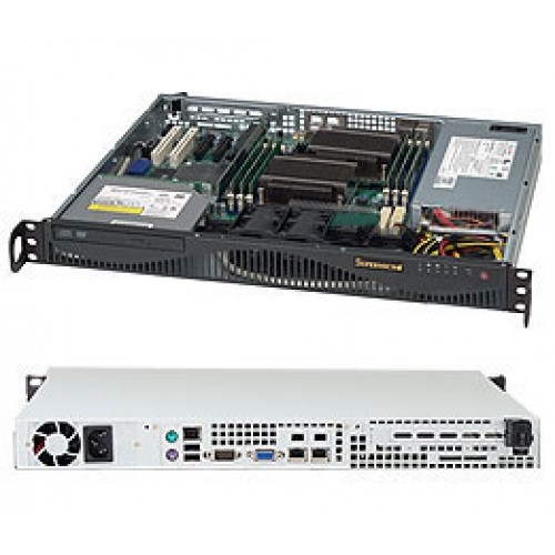 Корпус Rack SuperMicro CSE-512F-350B1 black (Rack, 1U, 350W)