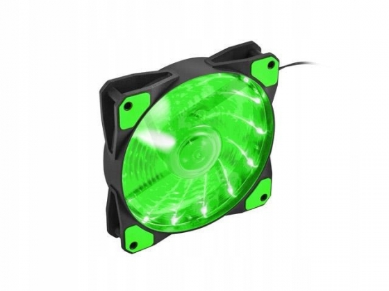 Кулер вентилятор для корпуса Genesis NGF-1168 Hydrion 120 (120x120x25, 1000rpm, 42CFM, 19Db, GREEN Backlight)