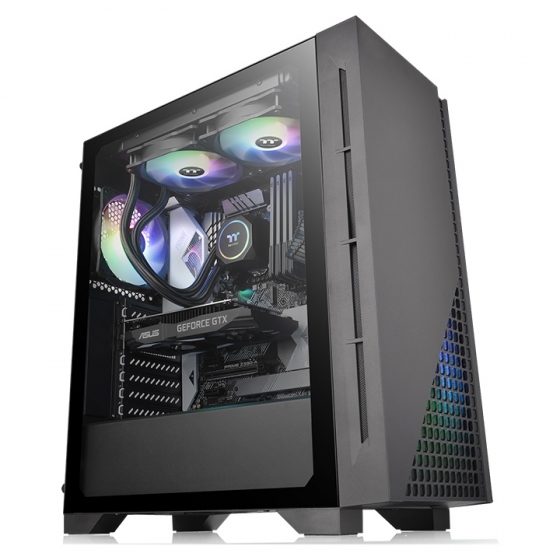 Корпус MidiTower ThermalTake Versa H330 TG w/o black (MidiATX)