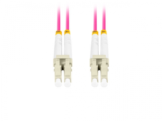 Кабель LANBERG FO-LULU-MD41-0100-VT FIBER OPTIC PATCHCORD MM LC/UPC-LC/UPC DUPLEX 10M LSZH OM4 50/125 3.0MM VIOLET