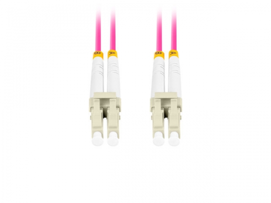 Кабель LANBERG FO-LULU-MD41-0100-VT FIBER OPTIC PATCHCORD MM LC/UPC-LC/UPC DUPLEX 10M LSZH OM4 50/125 3.0MM VIOLET