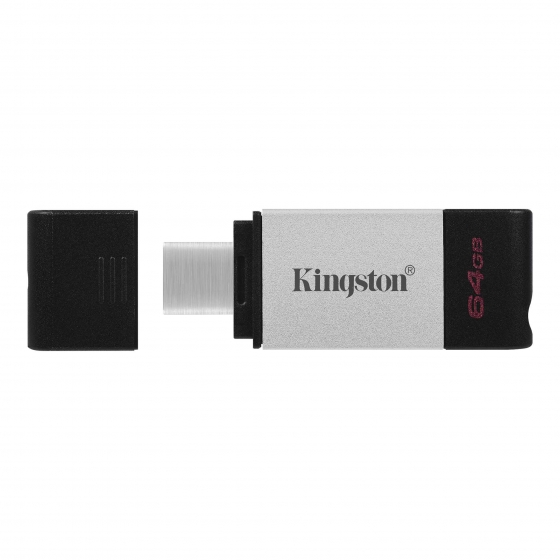 Флешка USB 64GB Kingston DataTraveler 80 (USB-C, Black)