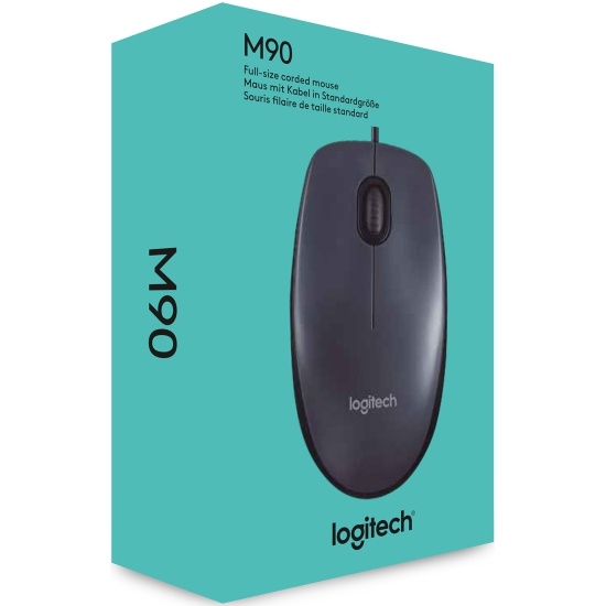Mouse Logitech M90 (USB, Black/Dark Gray)