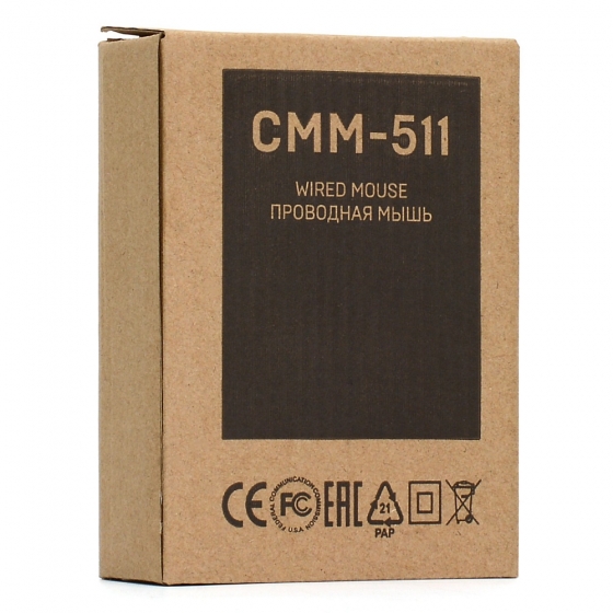 Mouse CrownMicro CMM-511 Silent (3button, 1200dpi, Black, USB)