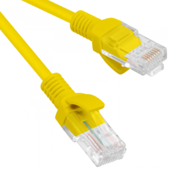 Кабель LANBERG PCU5-10CC-0100-Y UTP PATCHCORD CAT.5E 1.0M YELLOW