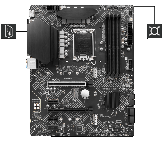 MB MSI PRO Z690-P (S-1700, Z690, HDMI, DP, 4xPCI-E, 4DDR4, 2xM.2, SATAIII RAID, SATA3, GbLAN)