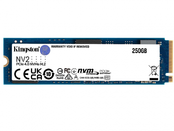 Կուտակիչ SSD M.2 256GB Kingston SNV2S (M.2 2280 NVMe PCI-E, Reading 3000 MB/s, Writing 1300 Mb/s)