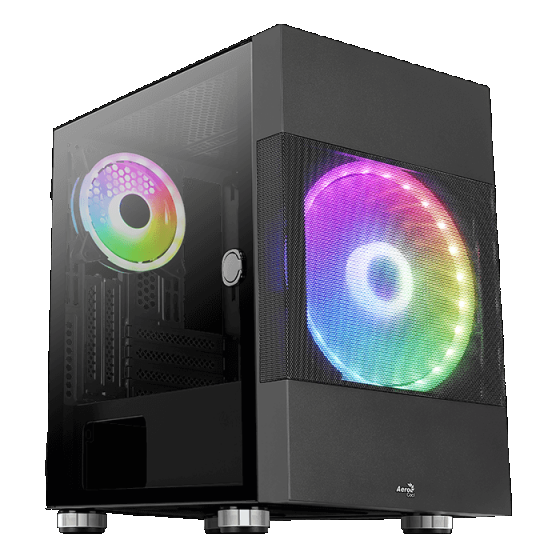 Իրան MidiTower Aerocool ATOMIC-G-BK-V1 WINDOWS w/o black (MidiATX)