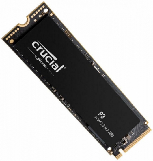 SSD M.2 500GB CRUCIAL CT500P3PSSD8 (M.2 2280 PCI-E, Reading 4700 MB/s, Writing 1900 Mb/s)