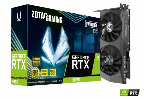 Տեսաքարտ 8GB Zotac GeForce RTX3050 ECO (14000MHz, GDDR6, 128bit, HDMI/3xDP)