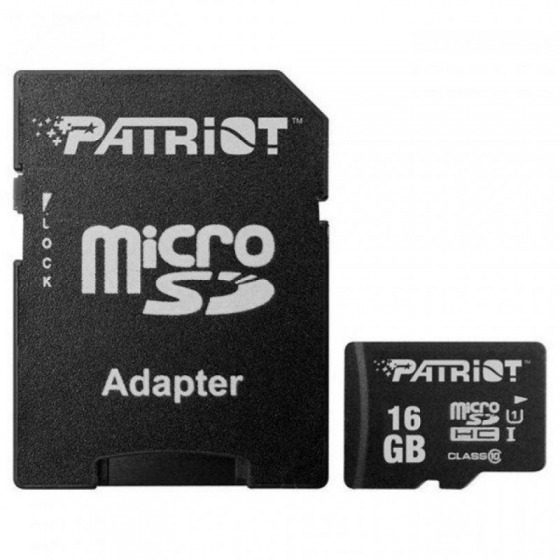 Карта памяти Micro SD Card PATRIOT 16GB PIF16GSHC10 INSTA UHS-I (Class 10)