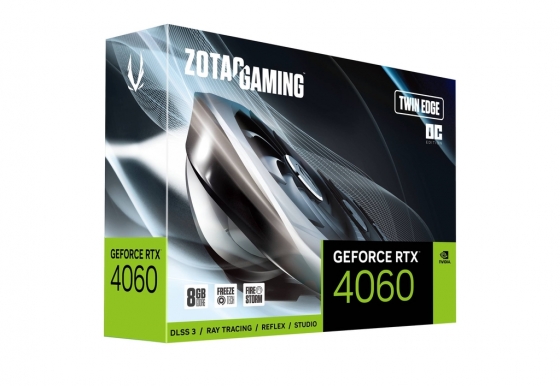 GPU 8GB Zotac GeForce RTX4060 Twin Edge (17000MHz, GDDR6, 128bit, HDMI/3xDP)